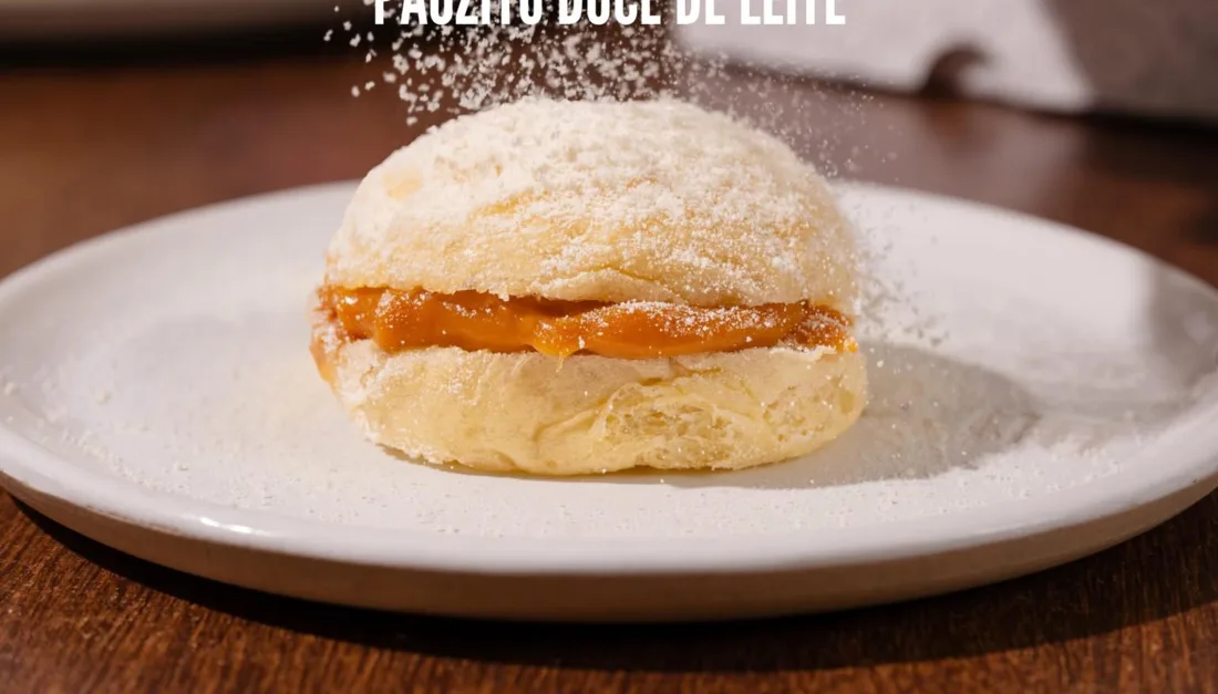 Pãozito de doce de leite no prato