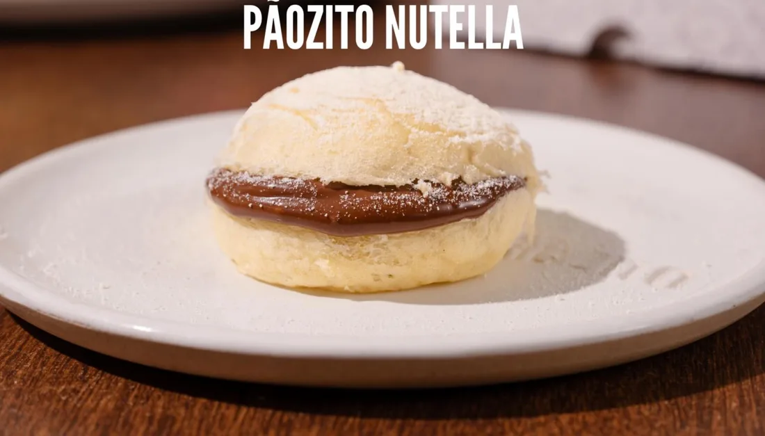 Pãozito de Nutella no prato